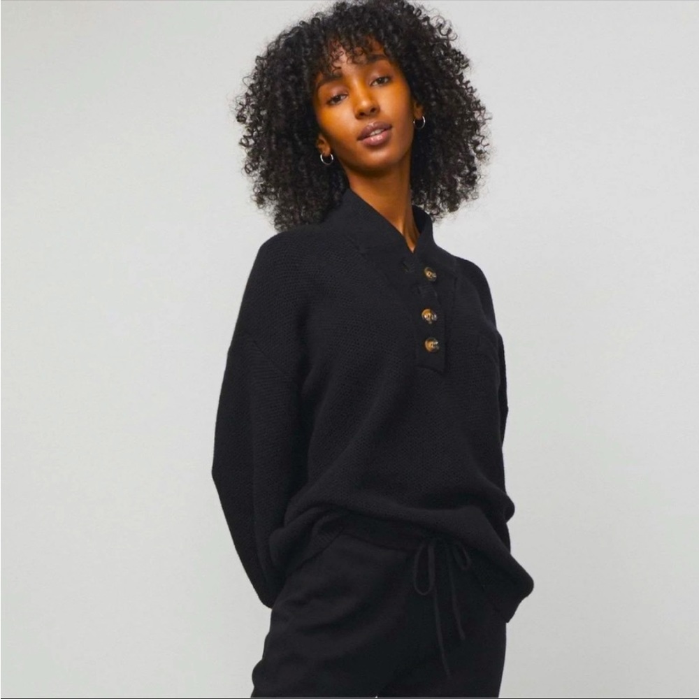 Lunya Cozy Cotton Silk Pocket Henley
